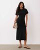 Cotton On Cotton On twist tee midi dress in black - 1