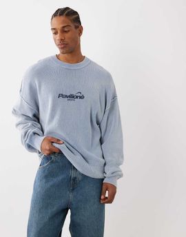 Cotton On Cotton On washed graphic crew knit in blue