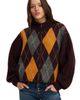 Cotton On Cotton On Women's Argyle Funnel Knit Bomber - 1