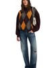 Cotton On Cotton On Women's Argyle Funnel Knit Bomber - 2