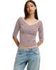 Cotton On Cotton On Women's Bella Off Shoulder V Neck 3/4 Tee - 1