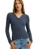 Cotton On Cotton On Women's Blake Rib Henley Long Sleeve - 1