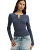 Cotton On Cotton On Women's Blake Rib Henley Long Sleeve - 4