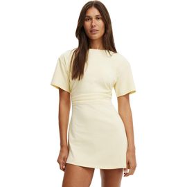 slim fit dress slacks Blue Stripe Cotton Pleated Shirt Dress - Mini Dresses