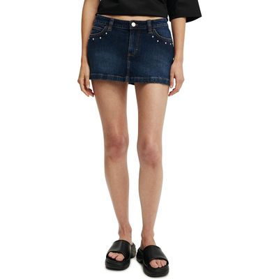 Cotton On Cotton On Women's Micro Low Denim Skirt