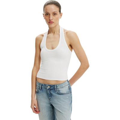 Cotton On Cotton On Women's Rib Scoop Halter