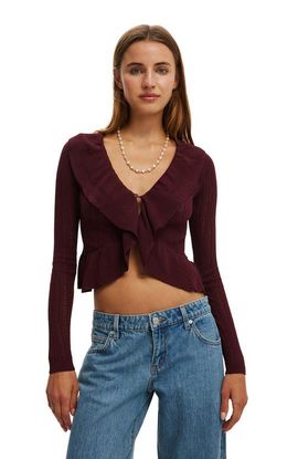 Cotton On Cotton On Women's Ruffle Knit Cardi