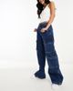 Cotton On Cotton:On cargo wide leg jean in dark indigo-Blue - 4