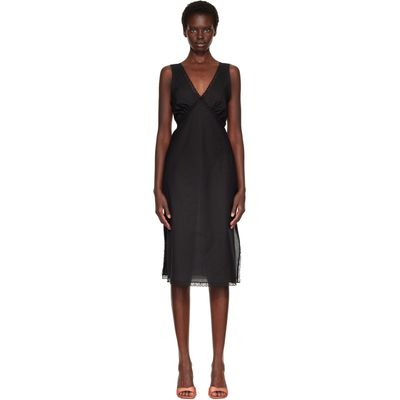 Cou Cou Cou Cou Black 'The Iris Slip' Midi Dress