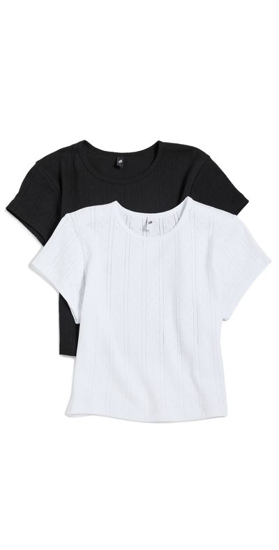 COUCOU COUCOU The Baby Tee 2 Pack White/Black
