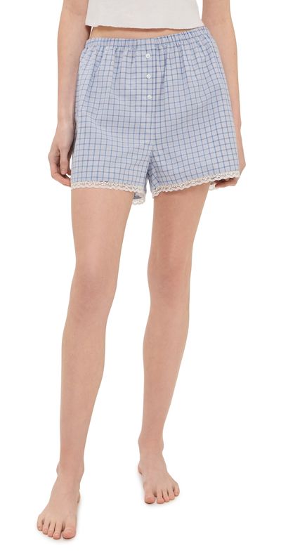 COUCOU COUCOU The Boxer Shorts Blue Check