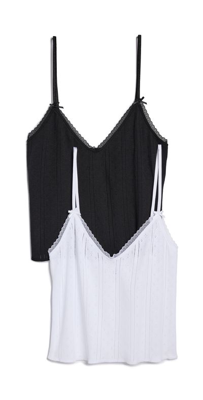 COUCOU COUCOU The Cami 2 Pack White/Black