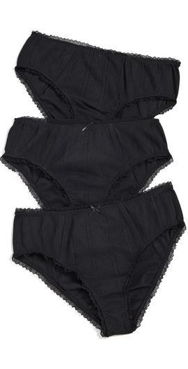 COUCOU COUCOU The Cozy Briefs 3 Pack Black