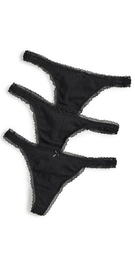 COUCOU COUCOU The Thong 3 Pack Black