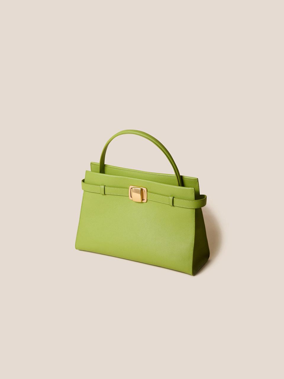 COURONNE Architectural Leather Versatile Tote [Green] (RCBTX25112GRL)