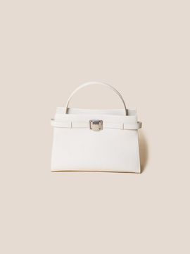 COURONNE Architectural Leather Waffle Embossed Tote [Beige] (RCBTX25112)