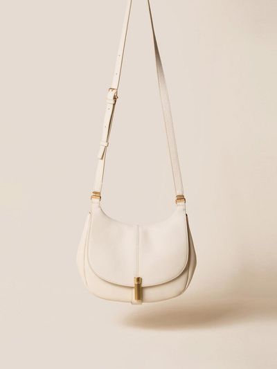 COURONNE Leather Classic Crossbody Bag [Yellow] (RCBRX25147IVD)