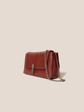COURONNE Leather Cotton Blend Crossbody Bag [Red] (RCBRX25145)