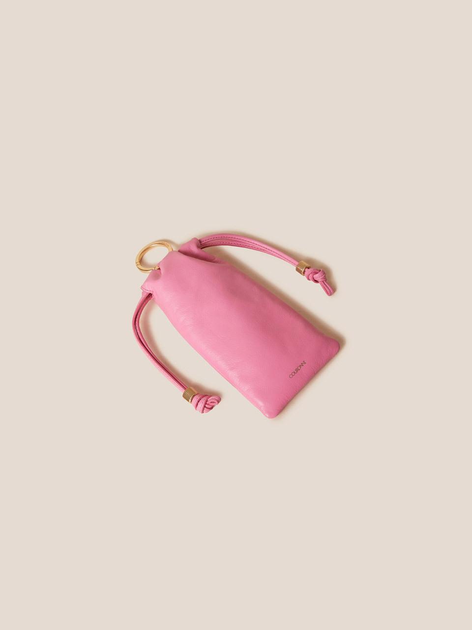 COURONNE Leather Cotton Lined Sunglass Pouch [Pink] (RCAEX25148PIX)