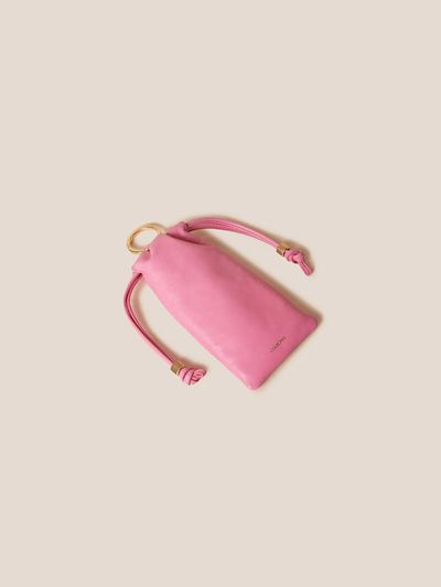 COURONNE Leather Cotton Lined Sunglass Pouch [Pink] (RCAEX25148PIX)