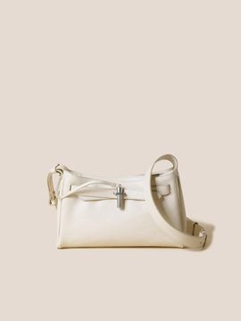 COURONNE Leather Modern Shoulder Bag [Yellow] (RCBSX25144IVD)