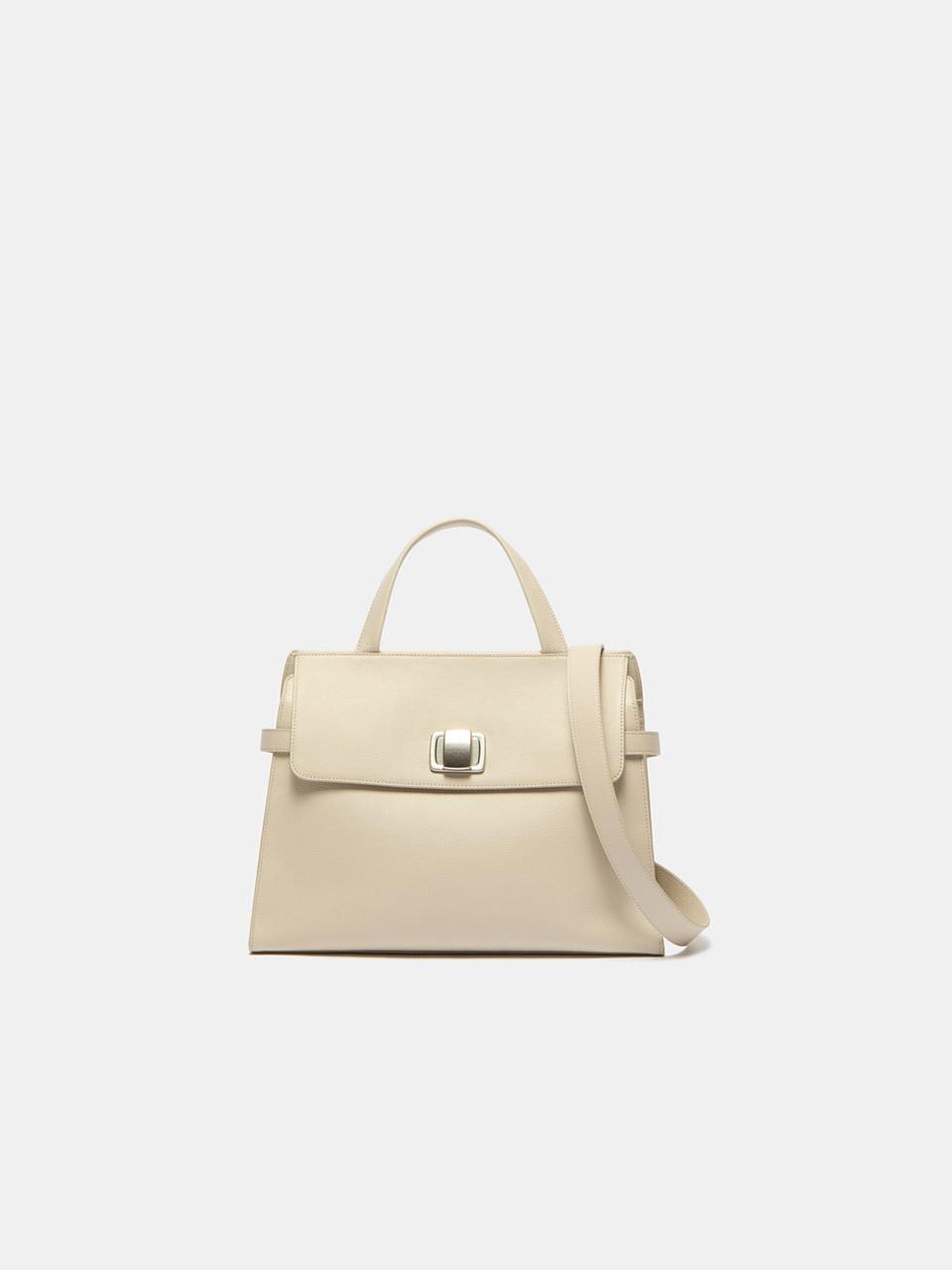 COURONNE Leather Square Convertible Tote Bag (RCBTX25141GYL)