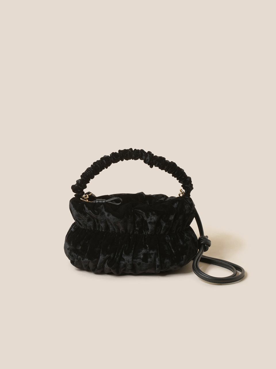 COURONNE Lumie Velvet Tote 29 (Black)_RCBTX24661BKX