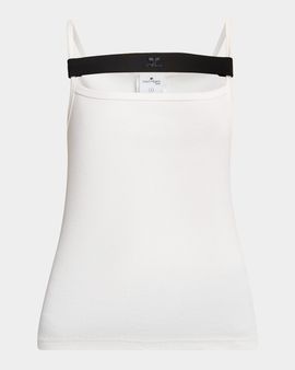 Courreges 90s Rib Strap Tank Top