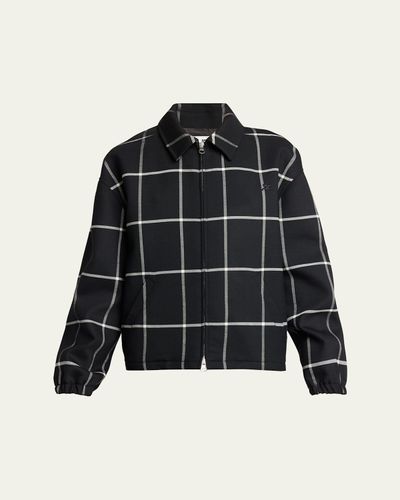 Courreges Checked Bomber Jacket