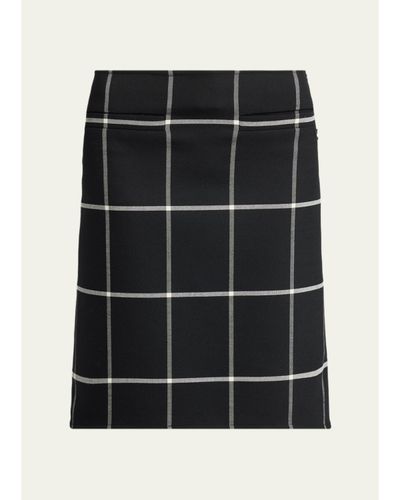 Courreges Checked Knee-Length Skirt