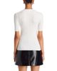 Courreges Courreges Contrasted Vinyl Rib Knit Short Sleeve Top - 3