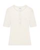Courreges Courreges Contrasted Vinyl Rib Knit Short Sleeve Top - 5