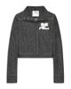 Courreges Courreges Denim Tweed Cropped Jacket - 1