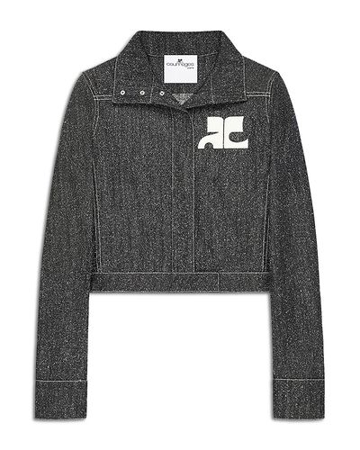 Courreges Courreges Denim Tweed Cropped Jacket