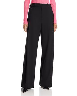 Courreges Courreges Pleat Front Wide Leg Pants