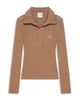 Courreges Courreges Rib Knit Long Sleeve Polo Sweater - 5
