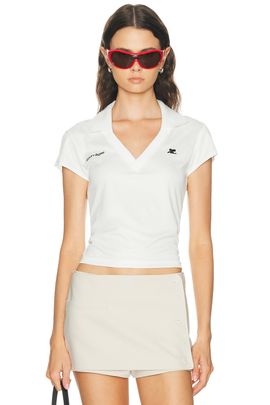 Courreges Courreges Sports Cropped Polo Top