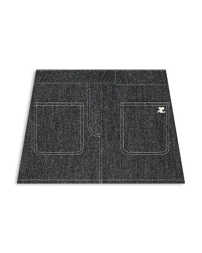 Courreges Courreges Two Pocket Denim Tweed Mini Skirt