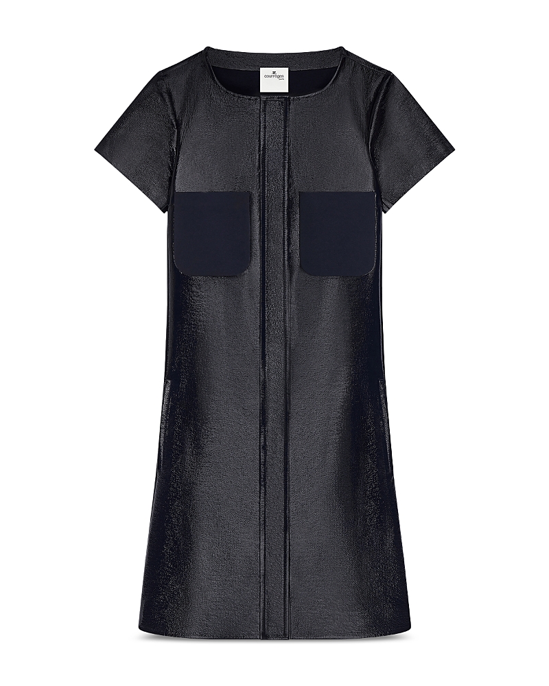 Courreges Courreges Vinyl Cotton Blend Pocket Dress