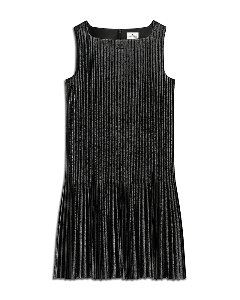 Courreges Courreges Vinyl Pleated Mini Dress