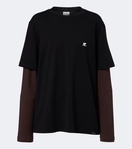 Courreges CourrÃ¨ges AC Double Sleeve cotton T-shirt