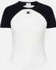 Courreges Courrèges Circle Contrast cotton jersey T-shirt - 1