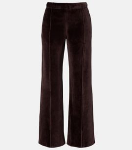 Courreges CourrÃ¨ges Cotton-blend velvet sweatpants