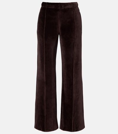 Courreges CourrÃ¨ges Cotton-blend velvet sweatpants