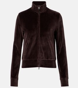 Courreges CourrÃ¨ges Cotton-blend velvet track jacket