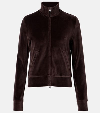 Courreges CourrÃ¨ges Cotton-blend velvet track jacket