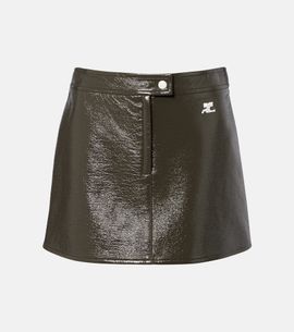 Courreges CourrÃ¨ges Cotton-blend vinyl miniskirt