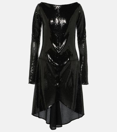 Courreges CourrÃ¨ges Ellipse sequined cutout midi dress