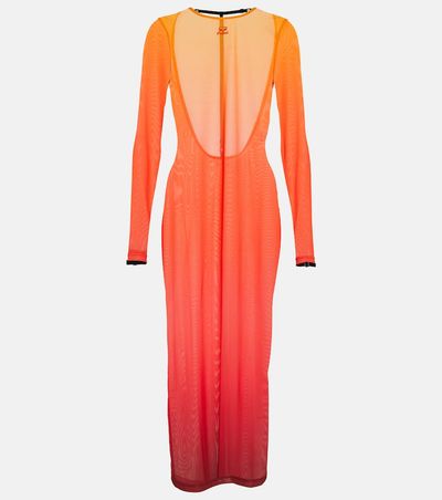 Courreges CourrÃ¨ges Gradient semi-sheer midi dress
