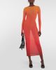 Courreges CourrÃ¨ges Gradient semi-sheer midi dress - 2